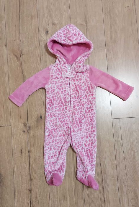 Pajacyk panterka polar różowy 68 74