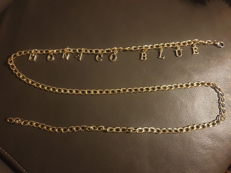 Łańcuszek pasek złoty Monako blue dekoracja