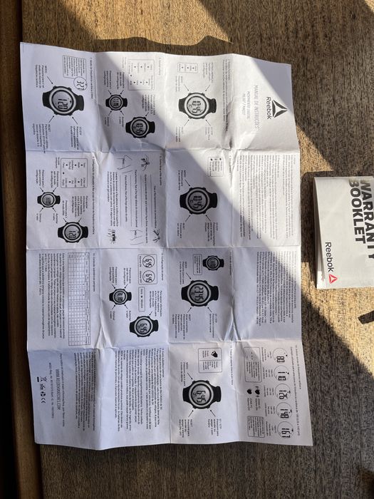 Relógio reebok com fita de peito