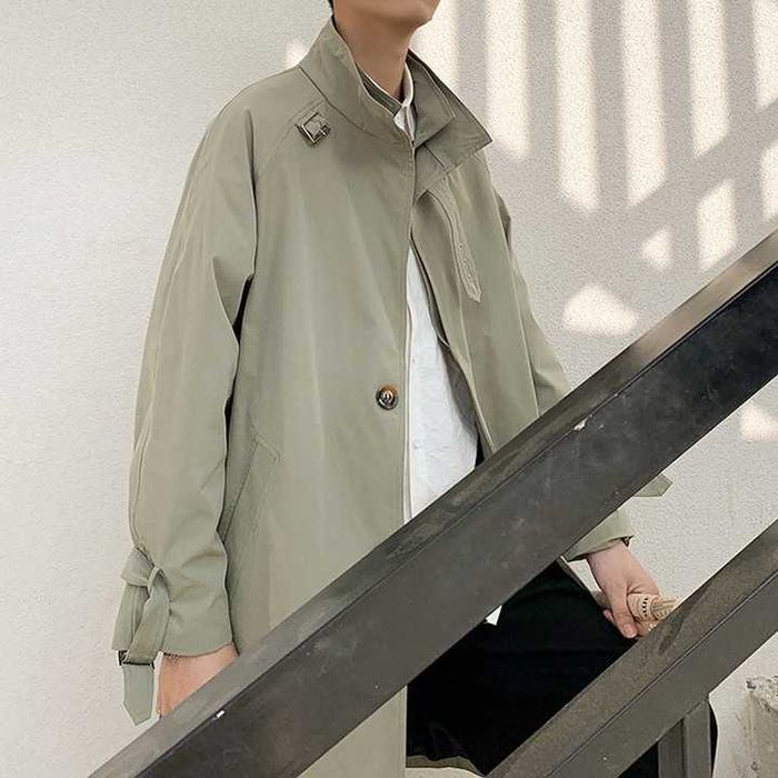 Плащ/тренч, светло-зелёный XXL