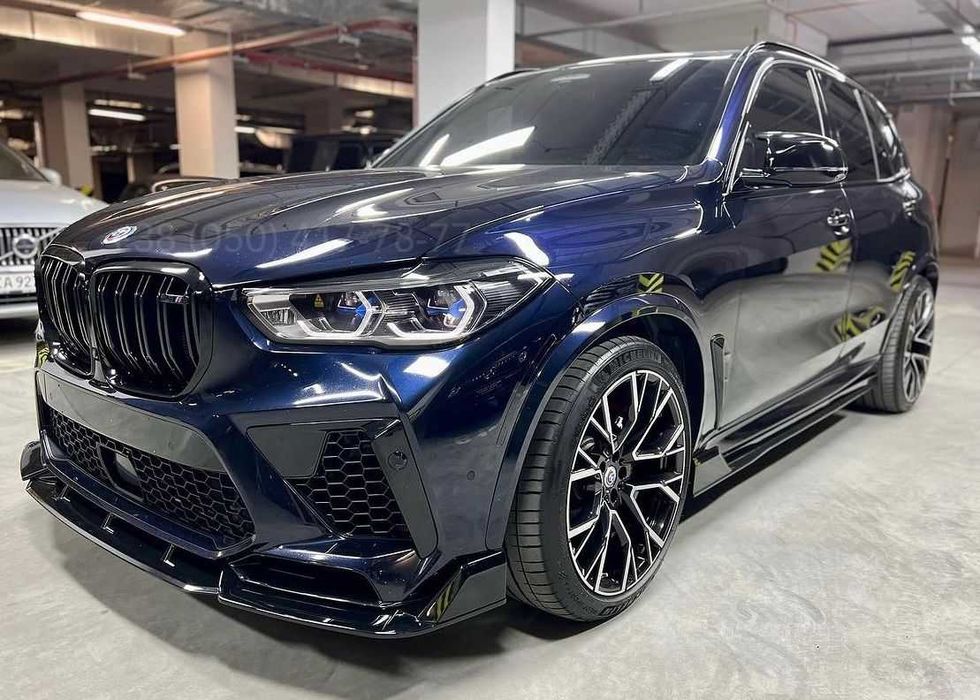 Обвес тюнинг X5M M-Performance BMW F95 Губа Накладка Сплиттер Пороги