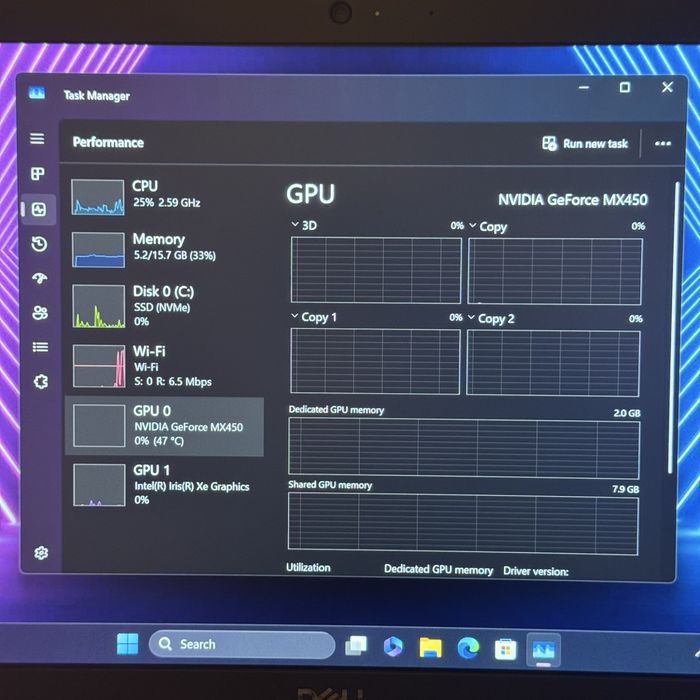 Ноутбук Dell i5 11357, 16Gb, Nvidia 2Gb MX450