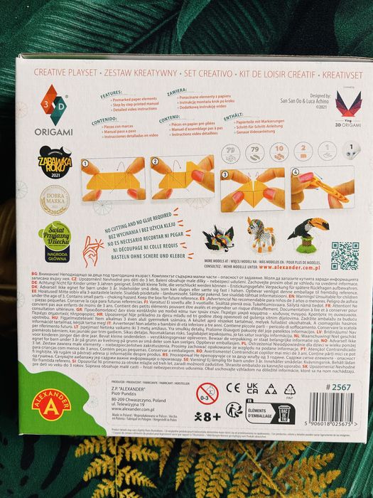 Puzzle 3D origami myszka