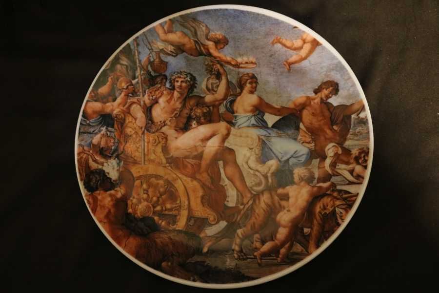 Talerz kolekcjonerski Triumf Bachusa i Ariadny.