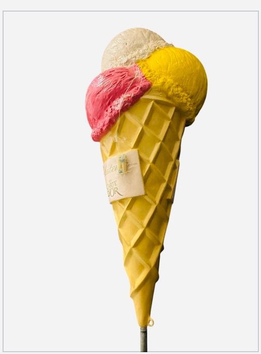 Cone gelado publicidade