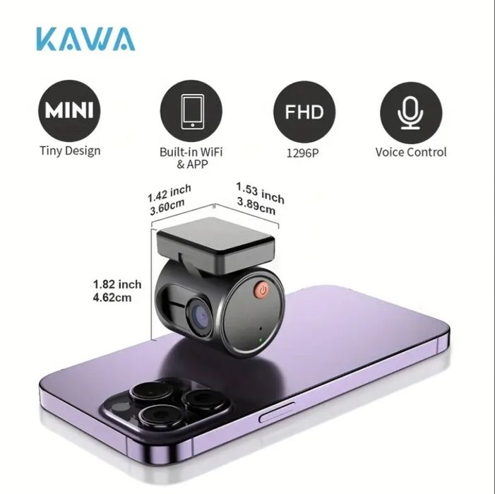 Відеореєстратор Kawa mini 3 + в подарунок  карта пам'яті Kodak 128gb