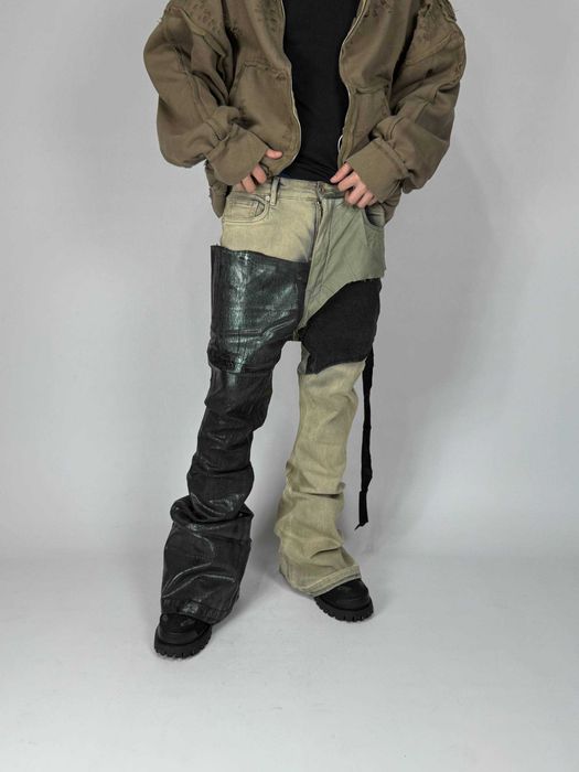 Rick Owens DRKSHDW bolan banana cut клеш джинси штани восковані S M L