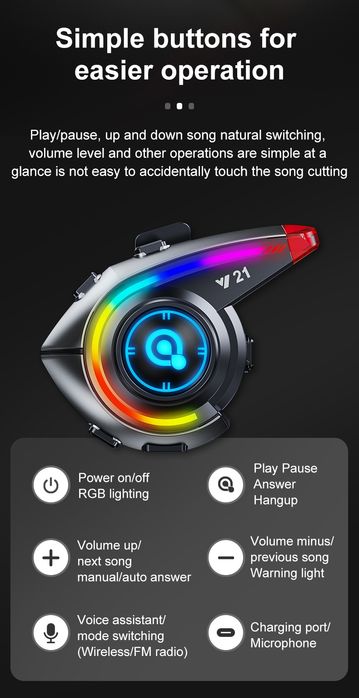 Мото гарнітура Y21