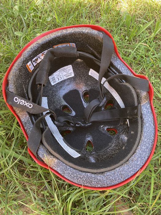 Kask decathlon czerwony 50-54 ocelo