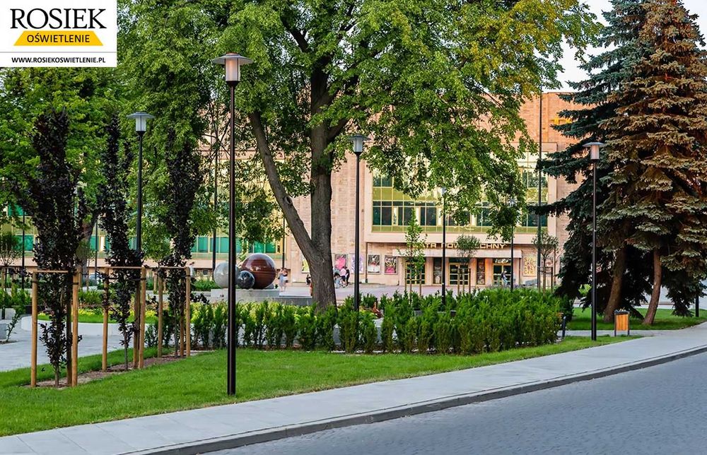 Lampa / Latarnia parkowa LED ELBA 3,5m rosa | Różne kolory, wysokości
