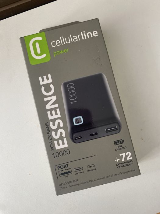 powerbank Cellularline Essence 10000mAh PD 20W czarny