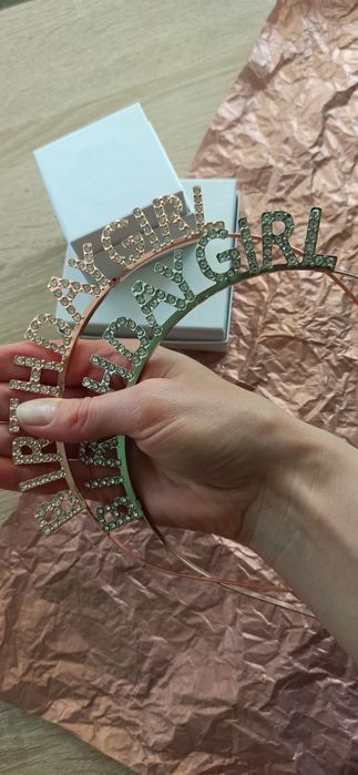 Обруч "Birthday Girl" рожеве золото/срібло