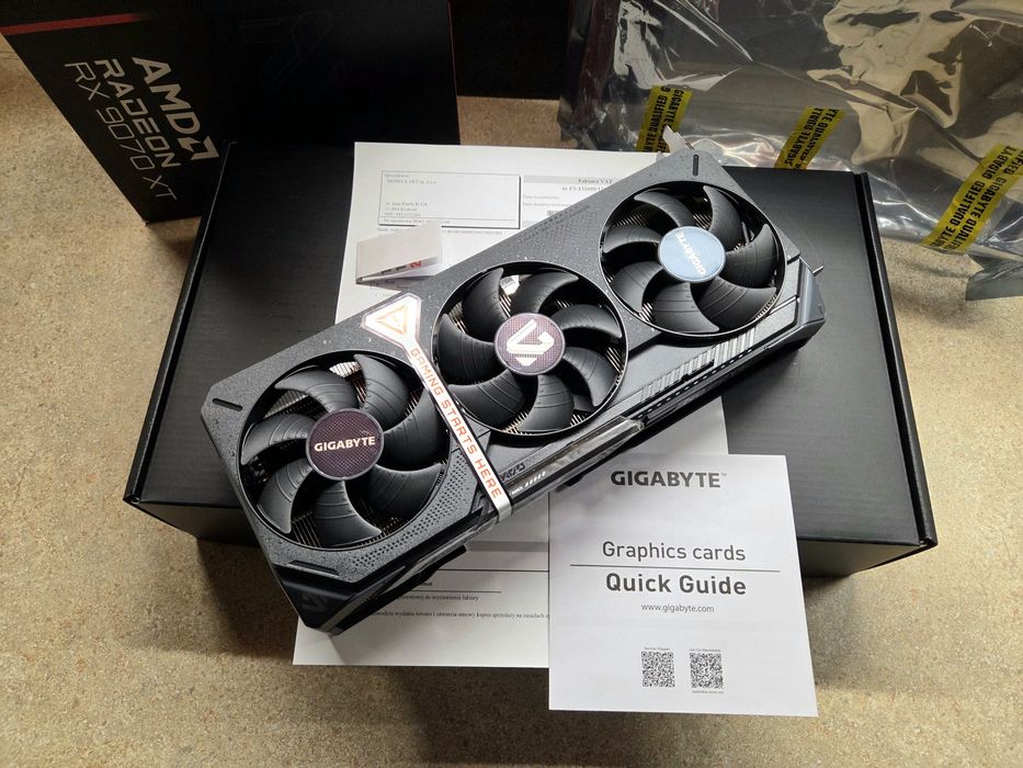 Karta Graficzna Gigabyte RX 9070 XT 16GB Gaming OC  - Nowa, Dowód zaku