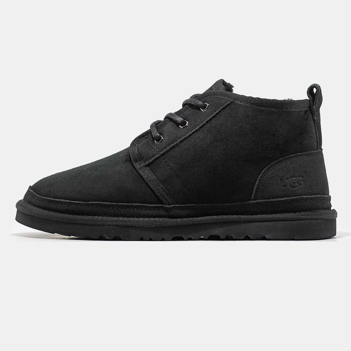 Уггі 36-45 UGG Classic Neumel Black Suede Luxe угги натуральні хутро та замш
