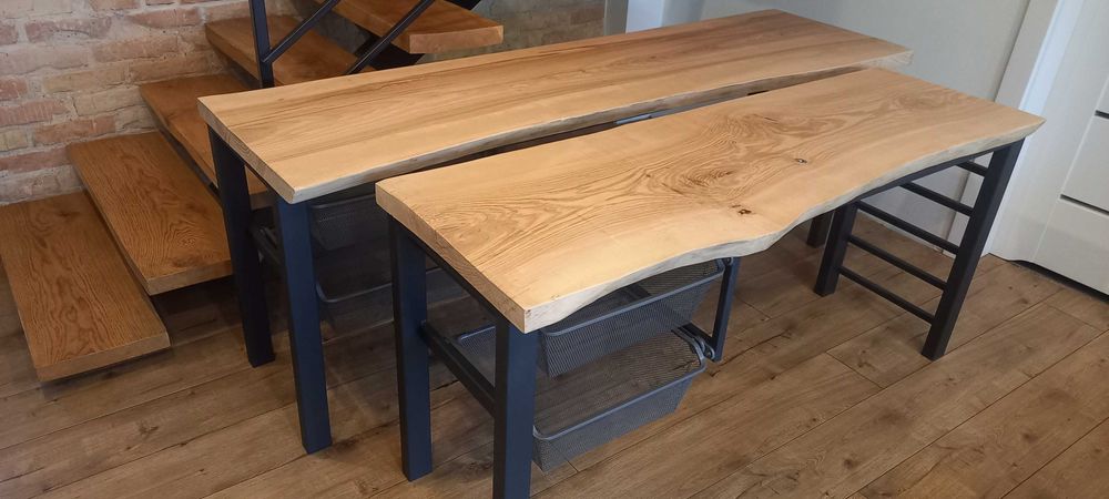 Biurko monolit Jesion