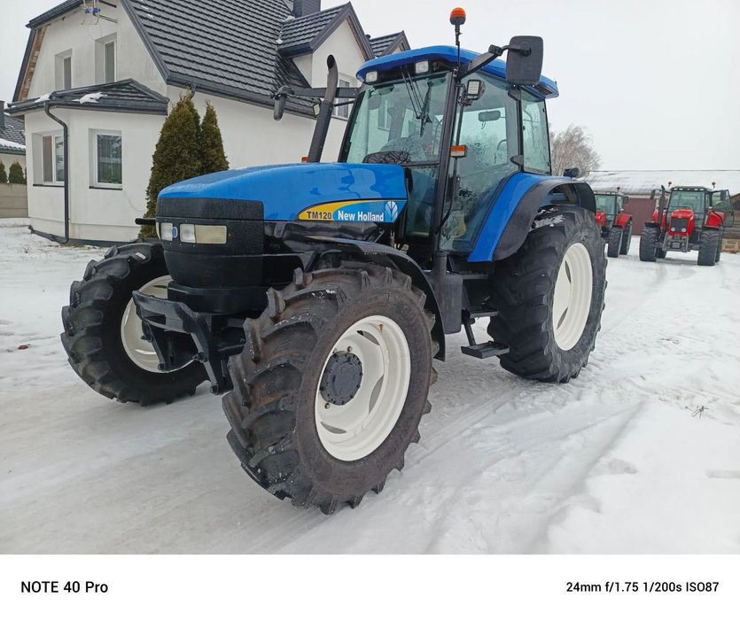 New Holland Tm 120  Skrętna oś nowe OPONY