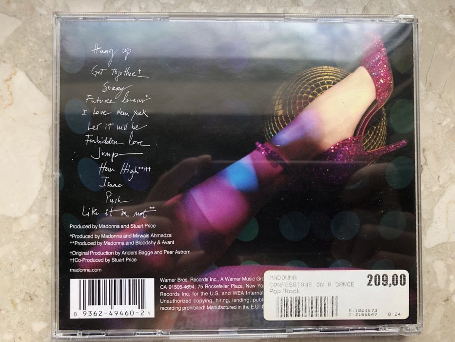 Madonna -  confessions on a dance floor plyta cd