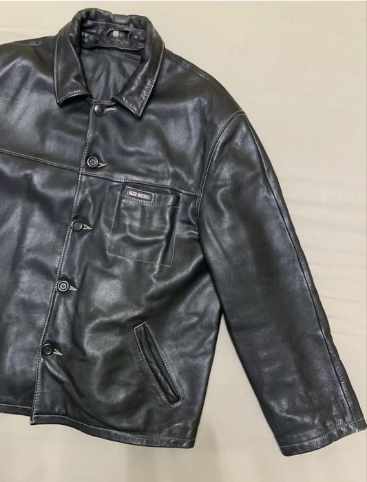 Чоловіча шкіряна куртка Diesel, розмір XL