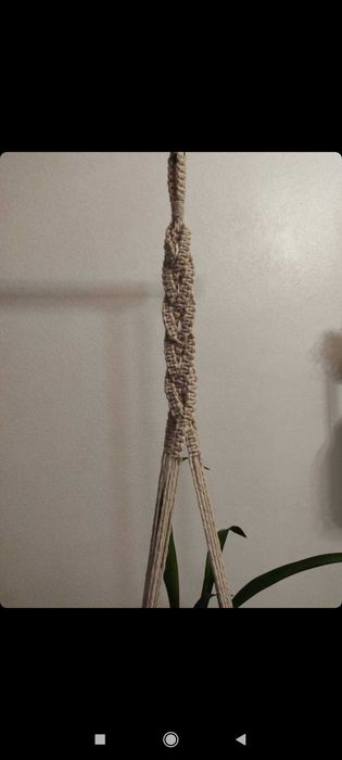 Suporte para vasos/plantas em macrame