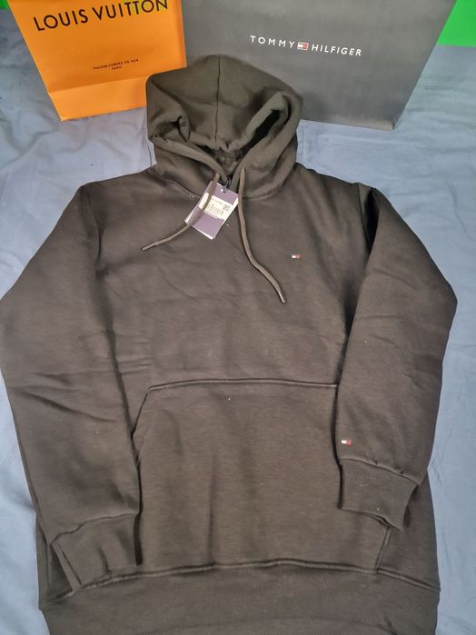 Bluza męska z kapturem Tommy kolory czarna premium M-XXXL