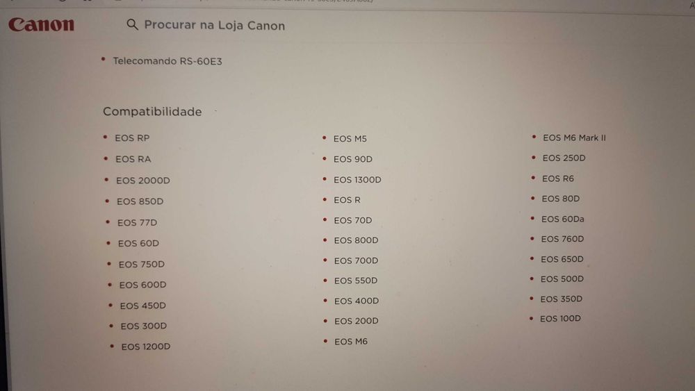 Disparador Canon RS60-E3