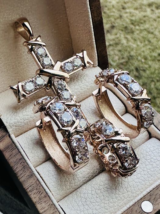 Золотой комплект tiffany 585