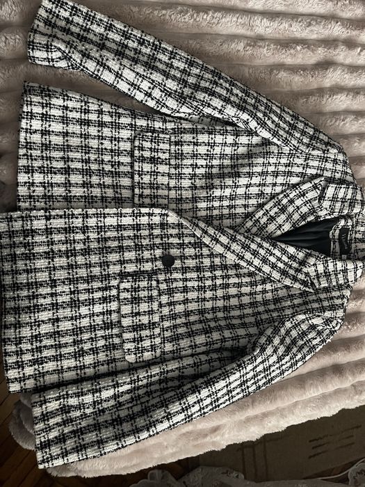 Піджак в гусячу лапку подовжений