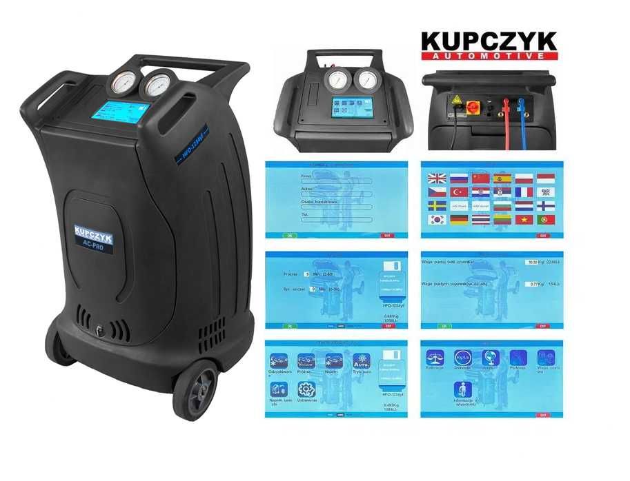 Automatyczna Stacja Klimatyzacji R134A R1234YF Kupczyk Menu PL