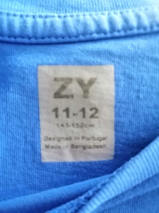 T-shirt azul rapaz 11/12 anos Zippy