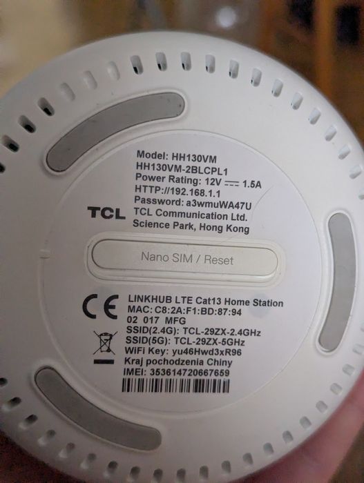 Router LTE TCL HH130VM