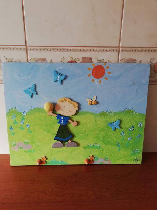 Quadro pintado à mão