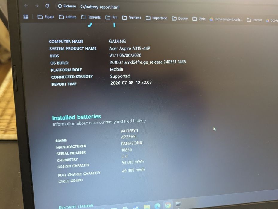 Portátil Acer Aspire A315-44P - 500SSD-8GBMem -  AMD Ryzen 5