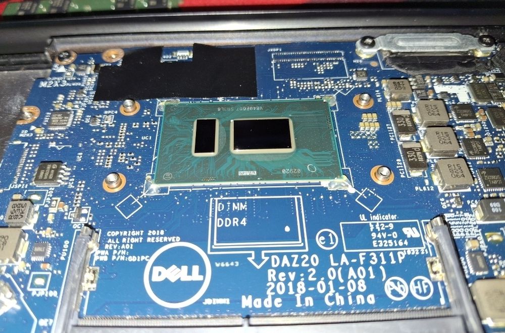 Płyta główna dell la-f311p i7 8650U latitude 7290, 7390, 7280, 7380