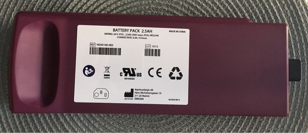 Bateriia medicale 24V/2,5Ah , medyczna do zasilania wózków