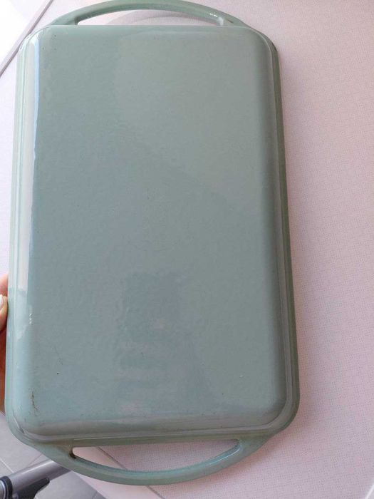 Grelhador Ferro Fundido 35 x 19cm Verde