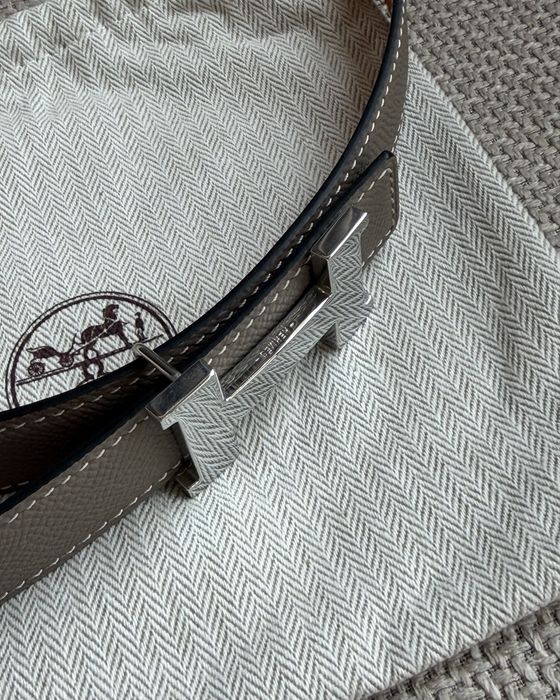 Ремень Constance style / Silver hardware / Grey Серый