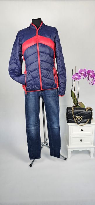 Kurtka kurteczka puchową karl Lagerfeld kl granatowa L 40 czerwona