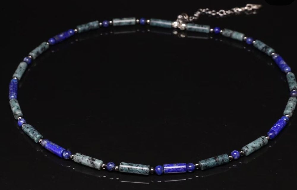 Чокер  з лазуриту та авганської берюзи