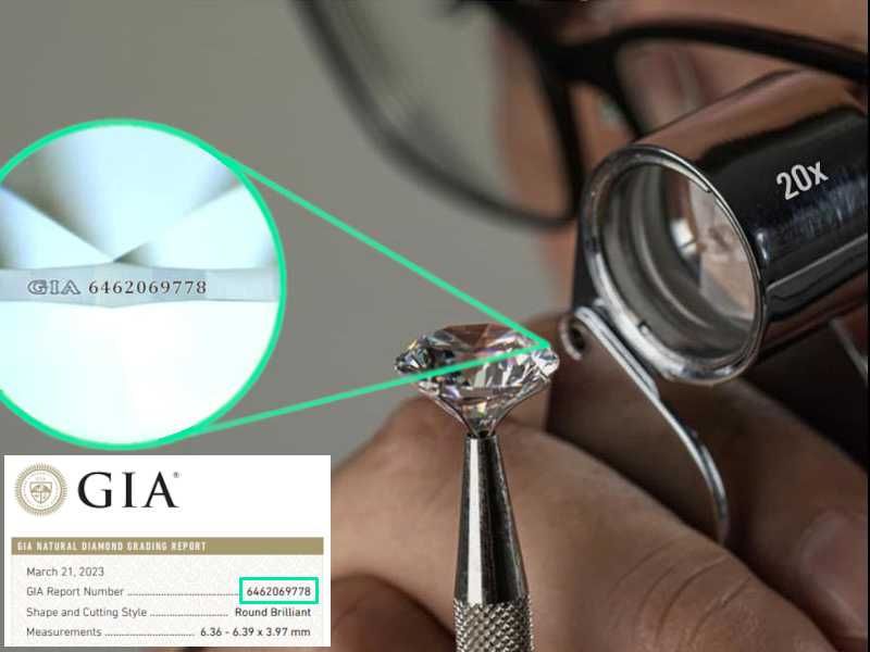 Diament Brylant 2ct H / VS1 Serce GIA