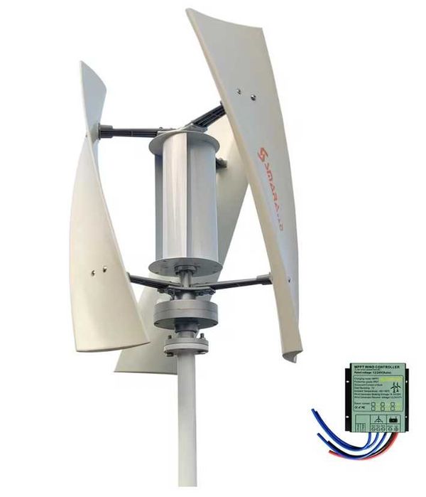 Turbina Wiatrowa Pionowa 3000W 12V/24V/48V Niskoemisyjna Do Użytku Domowego 220V z Darmowym Kontrolerem Ładowania