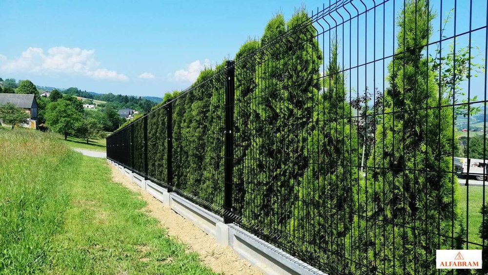 Ogrodzenie panelowe, panel ogrodzeniowy 3D kratowy Montaż