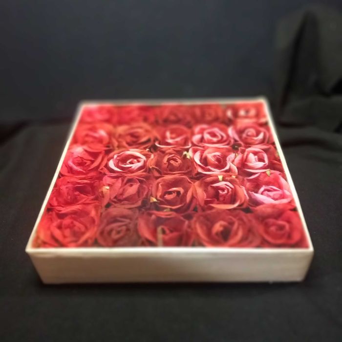 Arranjo com rosas naturais