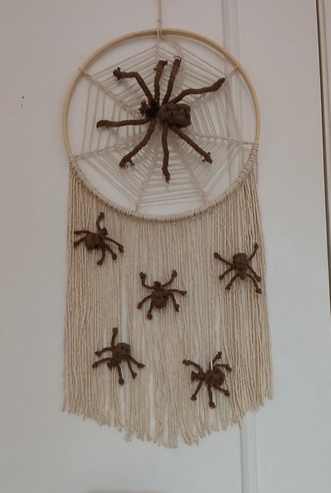 Macramé Caça sonhos com aranhas