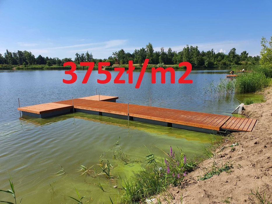 Pomost Pomosty Pływający Pływające Domek Działka nad jeziorem