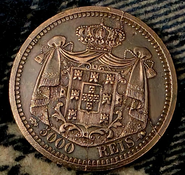 Moeda rara 5000 Reis  1866, Ensaio em Paládio