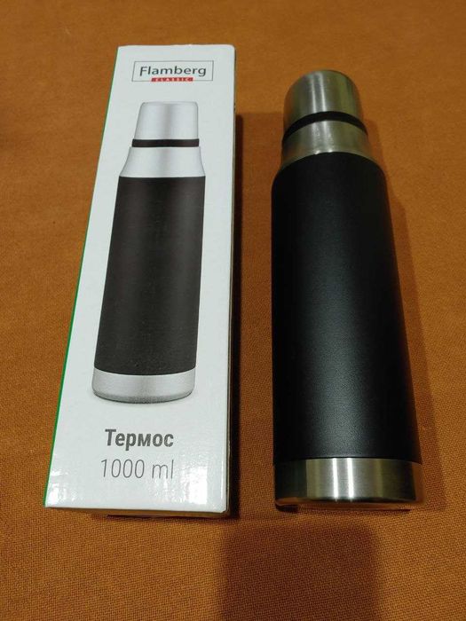 Термос вакуумний з нержавіючої сталі Flamberg Comfort 1л. Новий
