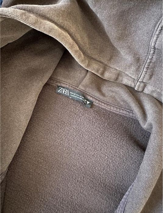 Коричневий спортивний костюм Zara оверсайз / Варене зіп-худі та штани