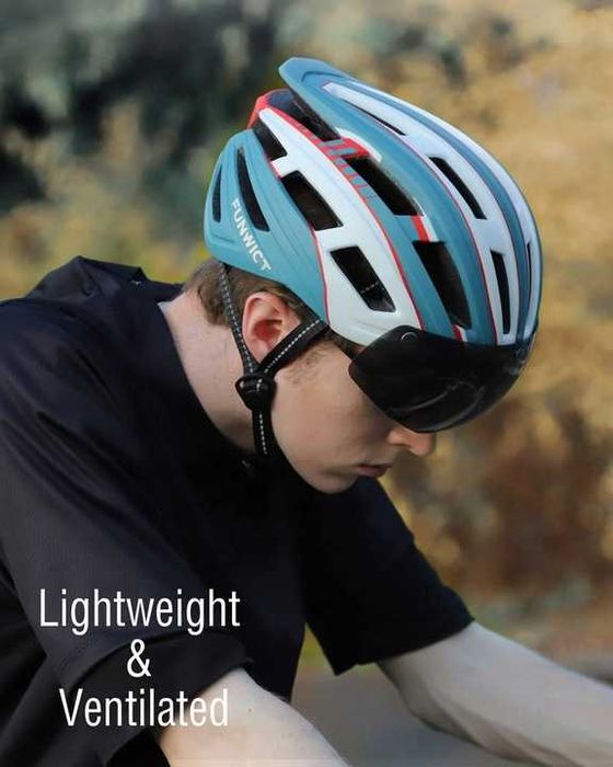 Kask rowerowy z wizjerem FUNWICT BRAKK rozmiar M USZKODZENIA
