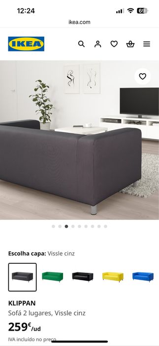 Sofa 2 lugares ikea usado