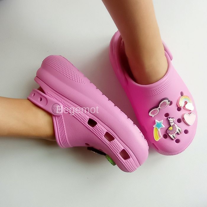 Сабо crocs cutie на дівчинку платформа